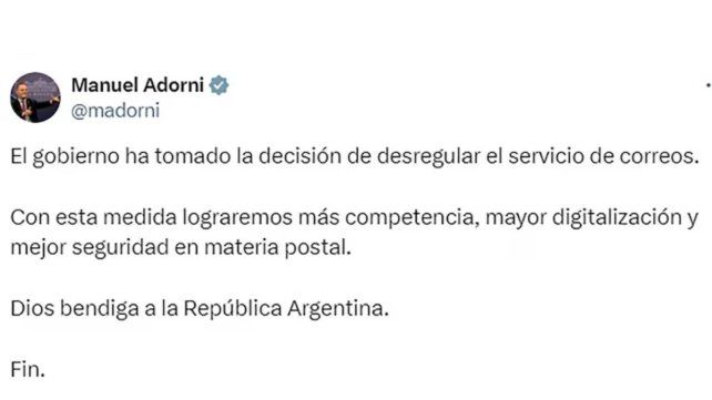 Desregularon el servicio de correos: los principales cambios que implica