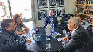 Juan Grabois recibió en su oficina a Marc Stanley.