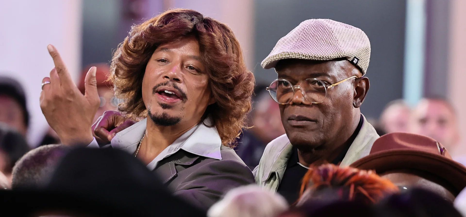 Terrence Howard, a la izquierda, y Samuel L. Jackson asisten al estreno mundial de Peacock's Fight Night: The Million Dollar Heist en Jazz at Lincoln Center, Nueva York, Estados Unidos. Fotografía: Theo Wargo/WireImage Terrence Howard, a la izquierda, y Samuel L. Jackson asisten al estreno mundial de Peacock's Fight Night: The Million Dollar Heist en Jazz at Lincoln Center, Nueva York, Estados Unidos. Fotografía: Theo Wargo/WireImage