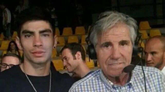 El púgil paranaense Daniel Aquino junto con la leyenda italiana en 2015.