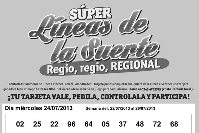 Seguí jugando con las Súper Líneas de las Suerte