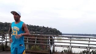 El Apache junto a uno de los saltos.&nbsp;