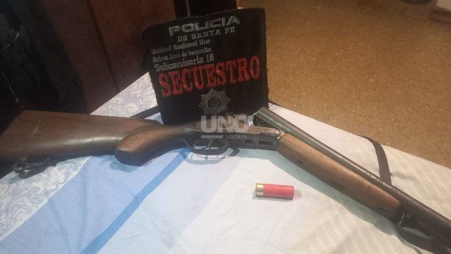 El arma secuestrada luego de las amenazas