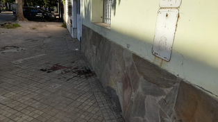 El lugar donde mataron a Juan Manuel Britos, en la puerta de su casa.&nbsp;