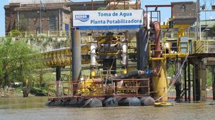 Bajante del Paraná: planta potabilizadora de agua de la ciudad de Santa Fe