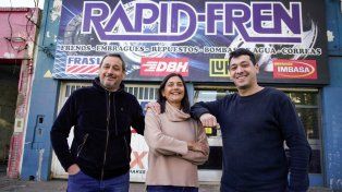 Darío, Gabriela y Gonzalo Pagano al mando de la empresa Rapid-Fren.