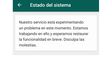El mensaje del servicio.