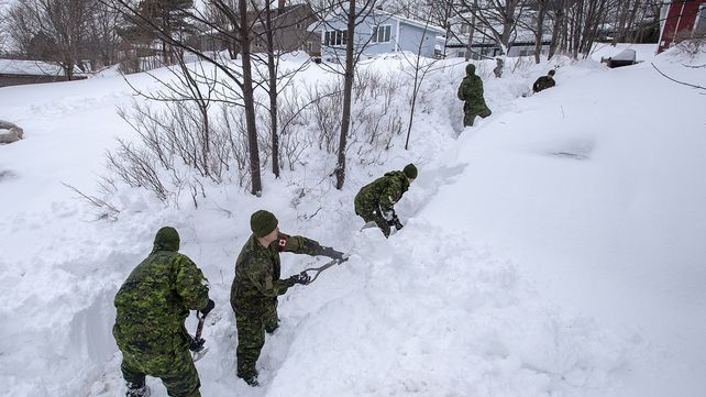 Tormenta de nieve histórica en Canadá