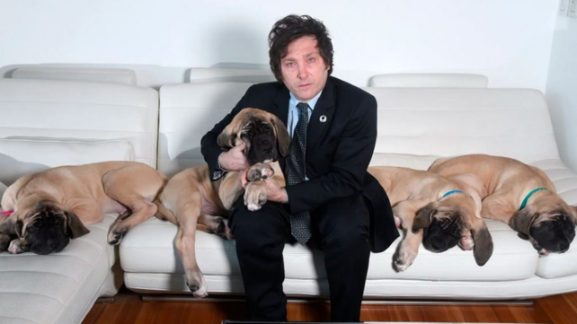 El líder de LLA hizo clonar a su perro Conan y obtuvo cuatro mastines ingleses.