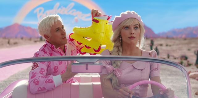 Ryan Gosling y Margot Robbie en Barbie