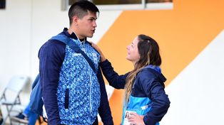 Braian Toledo y la kinesióloga rosarina Romina González. Un vínculo profesional que se transformó en una gran amistad.&nbsp;