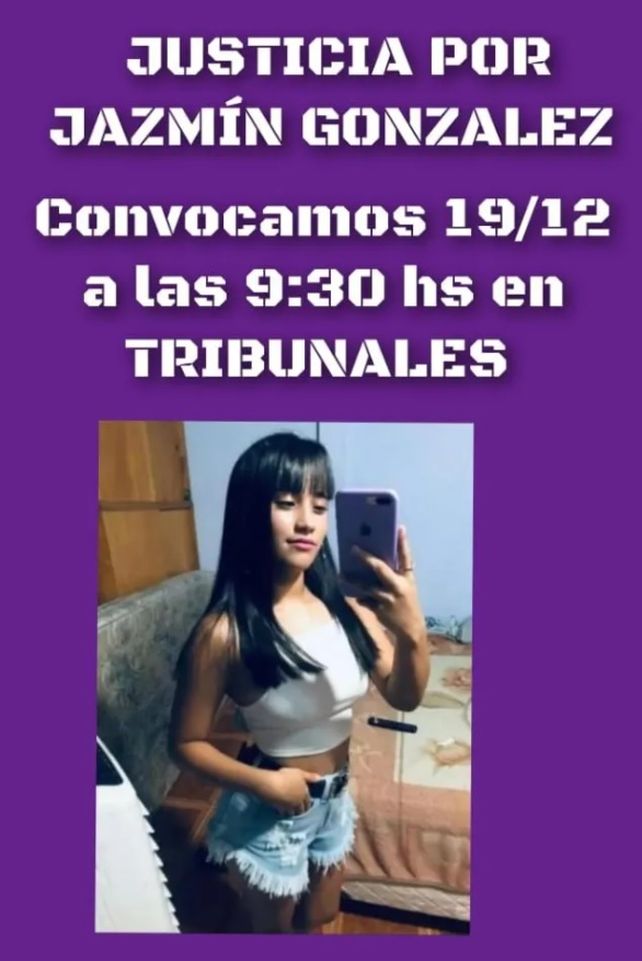 Jazmín González: su familia reclamará Justicia en Tribunales