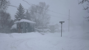 Postales de Estados Unidos bajo la nievee