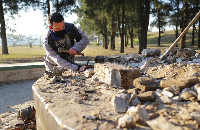 Trabajo en el Parque del Sur.