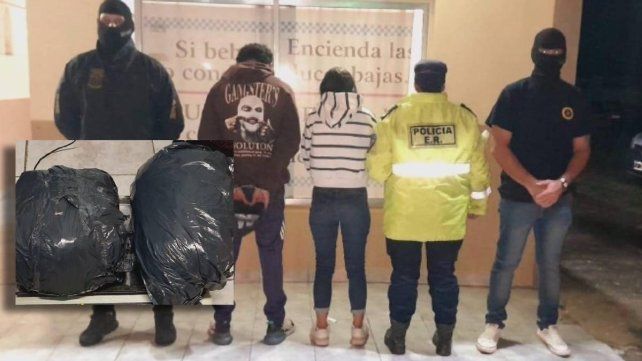 Paso Cerrito: intentaron cruzar con dos kilos de marihuana y quedaron detenidos