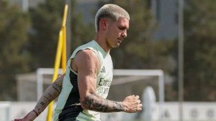 Franco Mastantuono tuvo su primera práctica en Real Madrid.