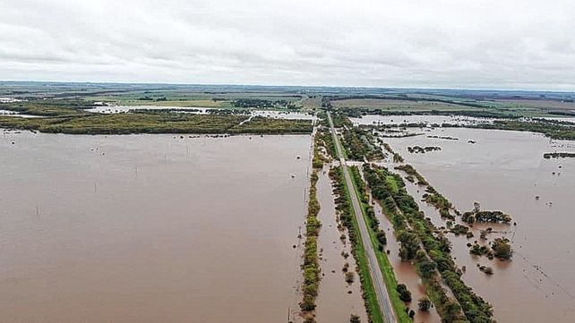 La ciudad de Nogoyá se vio afectada por las intensas lluvias.