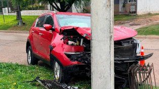 El choque ocurrió esta mañana en Crespo.