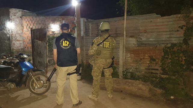 La vivienda allanada donde funcionaba un acopio de drogas.