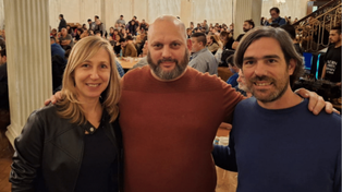 Octavio Crivaro junto a la candidata a presidente Myriam Bregman y vicepresidente,&nbsp;Nicolás del Caño.