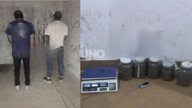 Los detenidos y la droga secuestrada