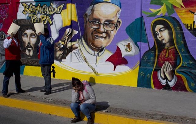 Arte. Un mural urbano exhibe a Jesús