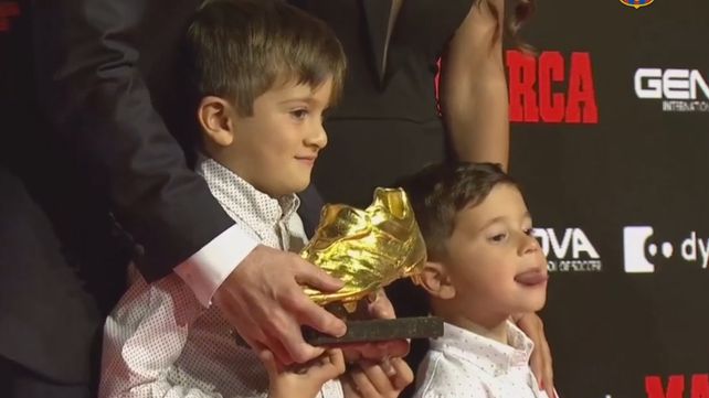 El show de Mateo Messi en la gala de entrega del Botín de Oro