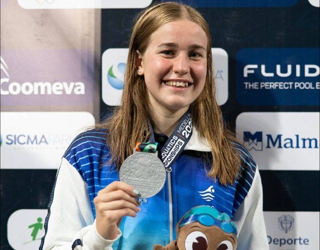 La unionista Sofía Garcés es subcampeona panamericana en 1500 metros libre.