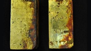 Rescataron oro de un barco que se hundió en 1857 a unos 250 kilómetros de la costa