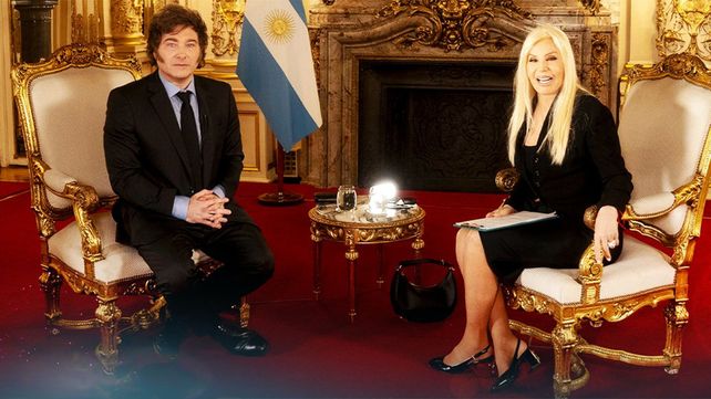 Susana Giménez entrevistó a Javier Milei en la Casa Rosada.