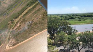 Dos focos de incendios en islas del Delta entrerriano 