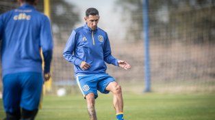 Ángel Di María con la pilcha de Central, en el primer entrenamiento en Arroyo Seco, ya a disposición de Ariel Holan.