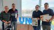 Clubes históricos de la Isla Sirgadero en pie de lucha contra intereses privados. Marcelo Ceratti, presidente de la Agrupación Tribu Guácharos, Leandro Cinaglia del Yacht Club Santa Fe y Ángel Piedecasas y Ricardo Blanche del Club Náutico Los Tobas.