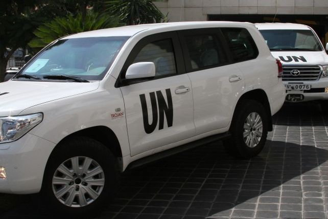 Siria: Tirotearon el vehículo en el que viajaban inspectores de la ONU