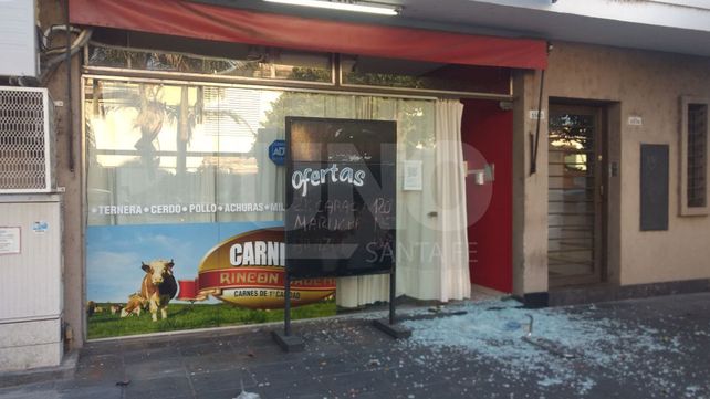 Robos y destrozos en una carnicería de Candioti Sur