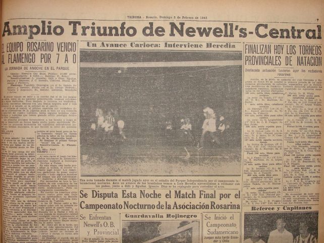 El día del estreno del torneo Internacional Nocturno y la portada de La Tribuna.