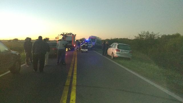 El panorama esta madrugada cerca de la autopista a Santa Fe