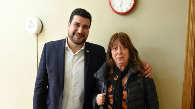 Reunión. Marcos Cleri y la senadora provincial Cristina Berra.