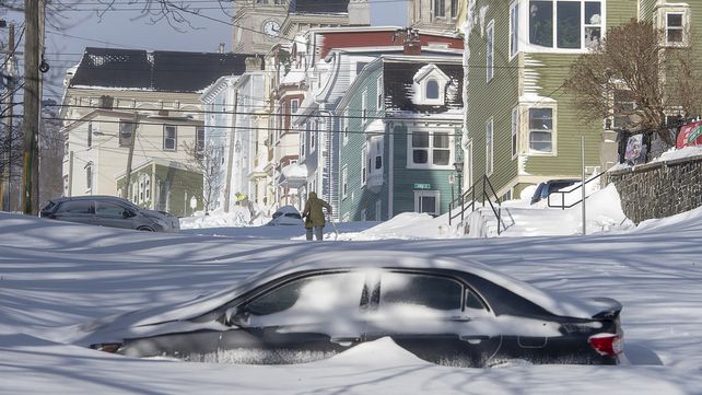 Tormenta de nieve histórica en Canadá