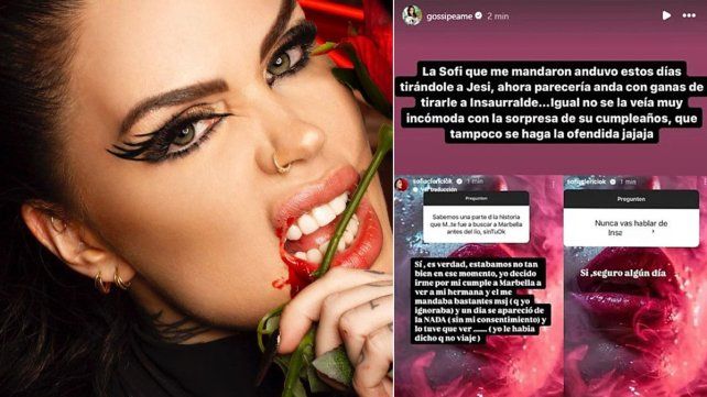 La mediática Sofía Clerici confirmó en sus redes sociales y detalló el último encuentro que tuvo con el ex intendente de Lomas de Zamora