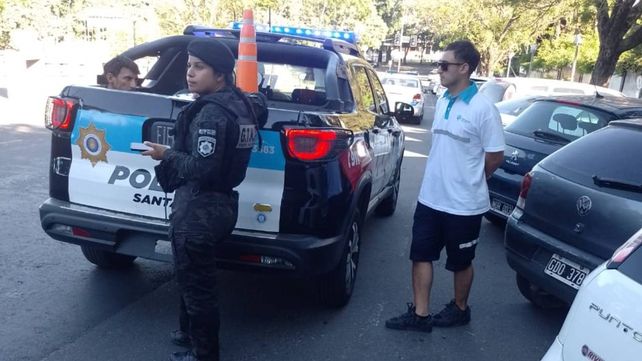 Momento de la detención del presunto agresor