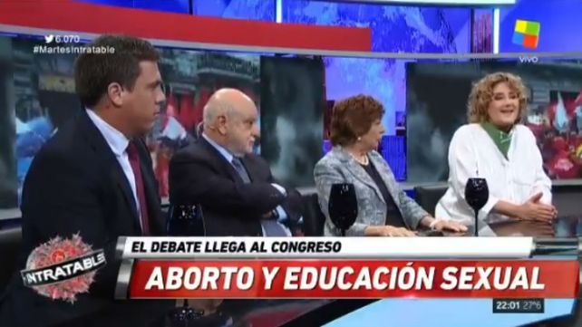Fuerte debate en Intratables por la despenalización del aborto