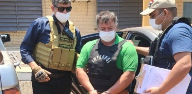 El sospechoso cuando fue detenido en Asunción del Paraguay por Interpol.