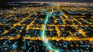 Trabajos de iluminación en la ciudad de Santa Fe