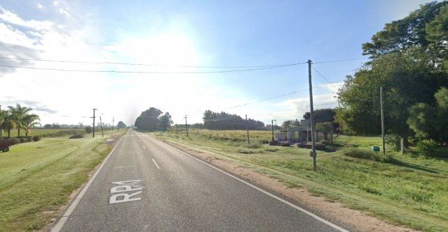 La zona donde estuvo sola y desamparada la menor de 14 años obligada a bajar del colectivo. Fue el lunes por la noche en plena Ruta 1. Imagen ilustrativa: Google Street View.