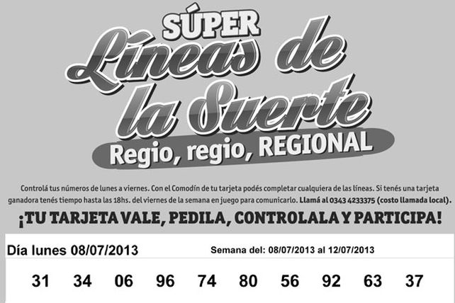 Seguí jugando con las Súper Líneas de las Suerte