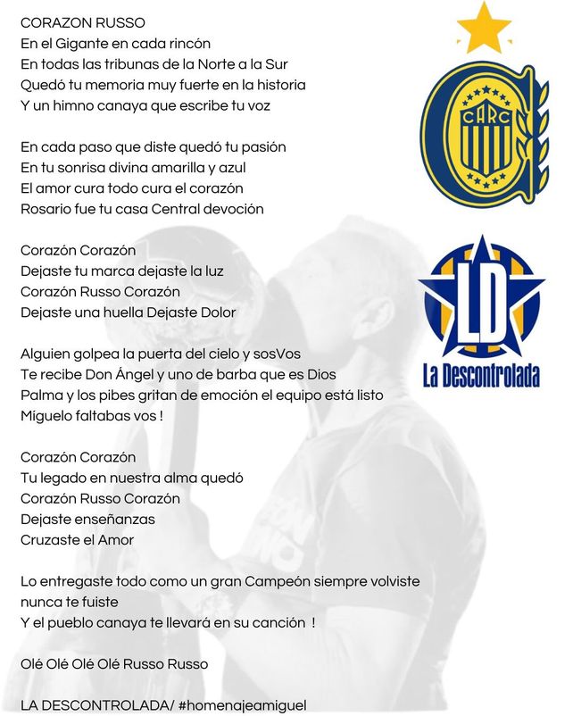 Así suena la canción que le compusieron a Russo, el DT que dejó una ...