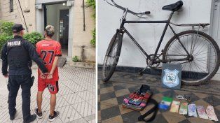 El delincuente detenido, autor de varios robos en barrio Candioti