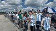 Por Malvinas, por el Diego: a puro ritmo de Gilda, los argentinos copan el estadio en Kansas