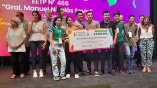 Los estudiantes de la Escuela Técnica Manuel Savio ganaron el primer premio.